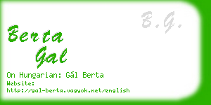 berta gal business card